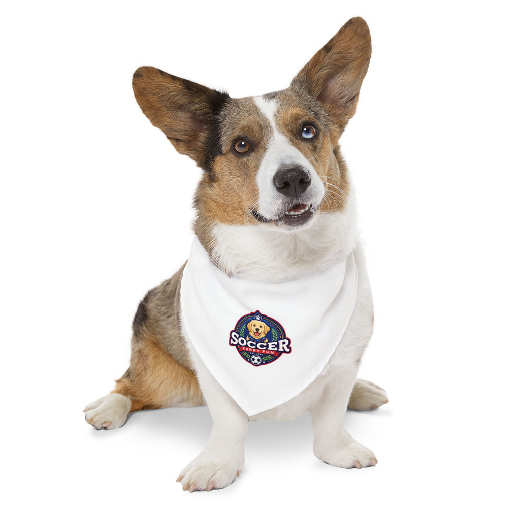 Cute Soccer Pup Dog Bandana - Sporty Dog Collar Bandana, Adorable Pet Accessory for Soccer Fans