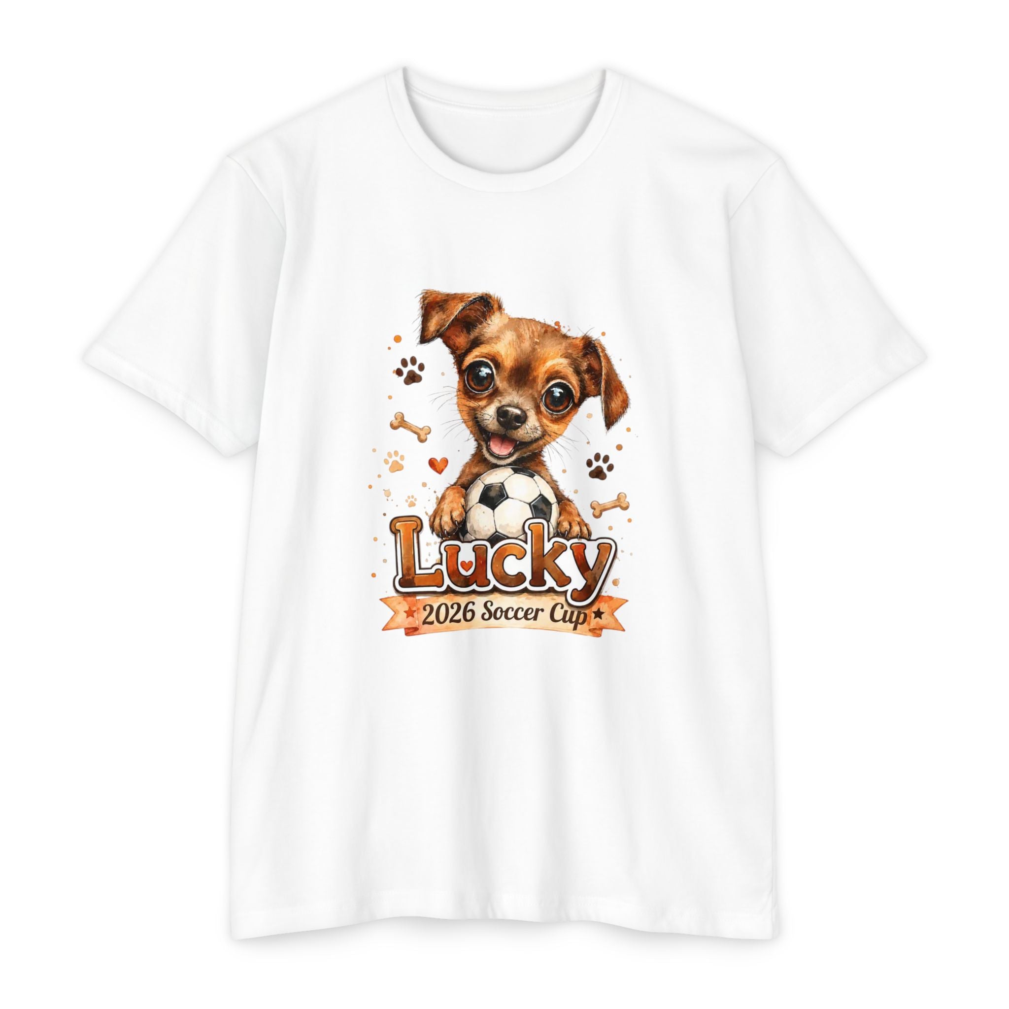 Lucky Puppy Soccer Team T-Shirt for Dog Lovers