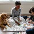 DIY Coloring Sherpa Blanket — Cozy Dog & Pet Pattern Fleece Throw for Adults & Kids