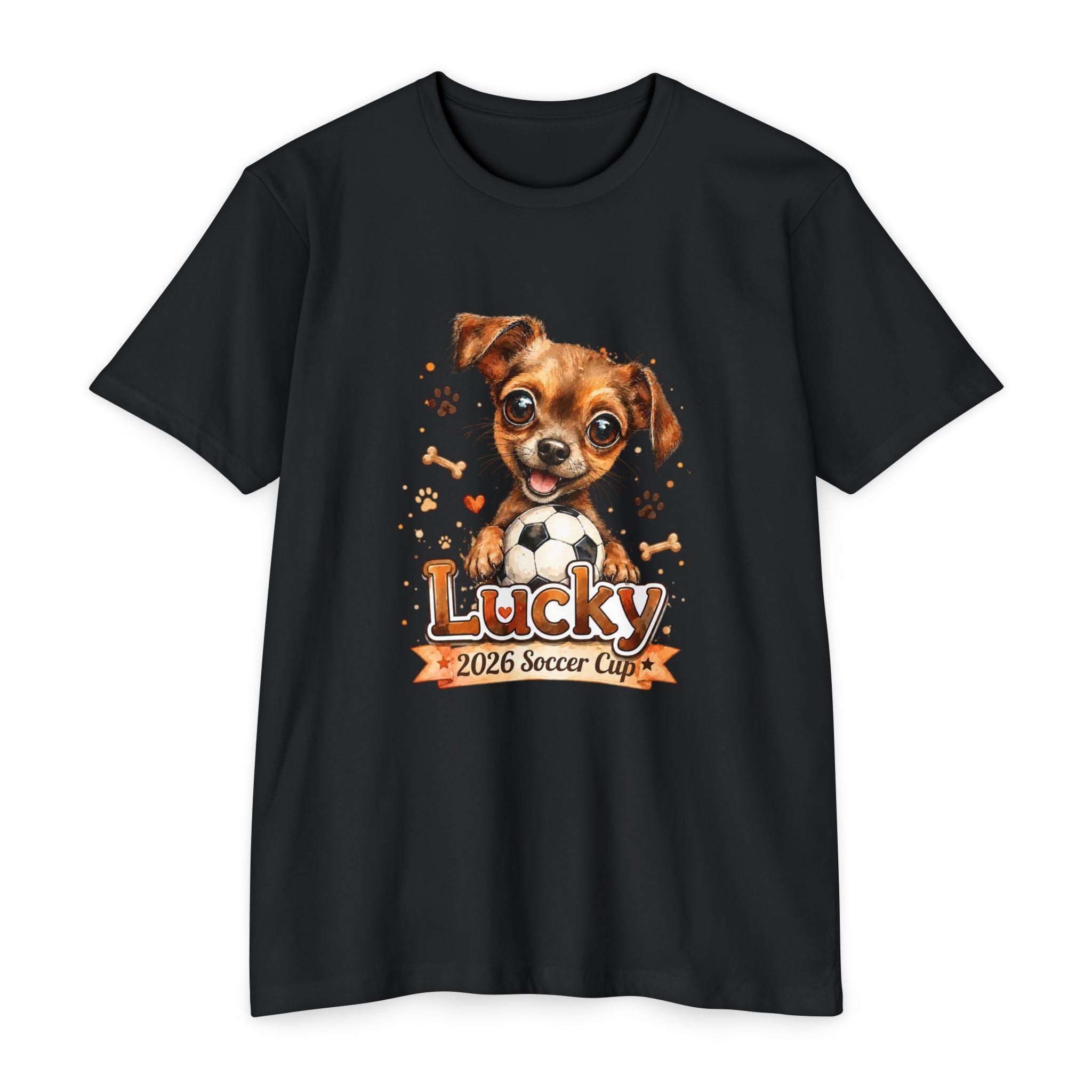 Lucky Puppy Soccer Team T-Shirt for Dog Lovers