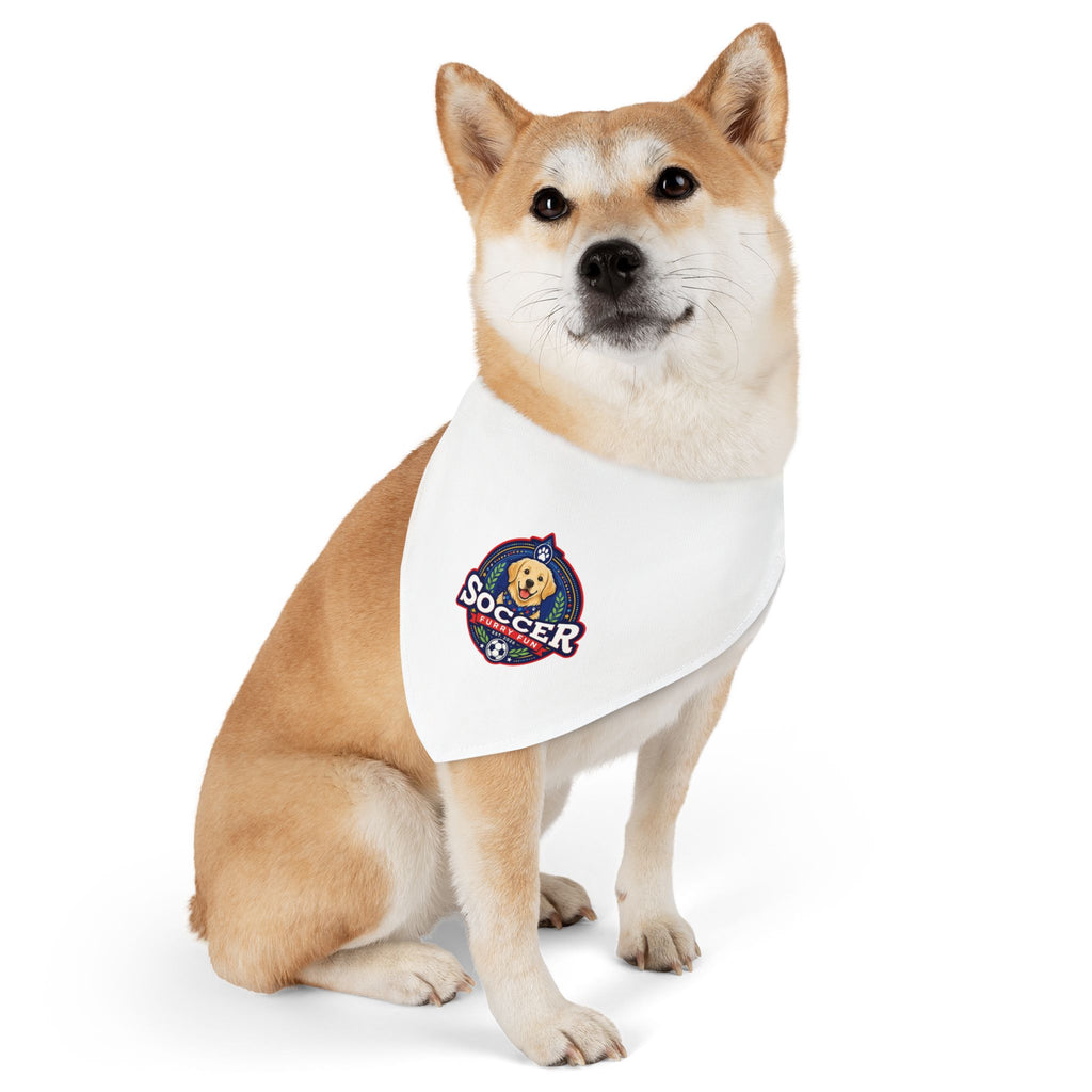 Cute Soccer Pup Dog Bandana - Sporty Dog Collar Bandana, Adorable Pet Accessory for Soccer Fans